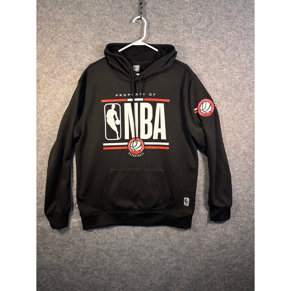 NBA Property Of Basketball Hoodie Mens Large Black Graphic‎ Pullover Sweatshirt